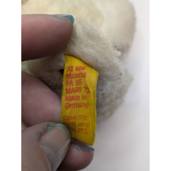 Steiff Lamb Stuffed Plush Mini 7in Sheep Laying Lying 5668/16 Tag In Ear - Picture 6 of 10